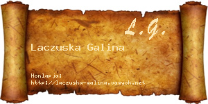 Laczuska Galina névjegykártya